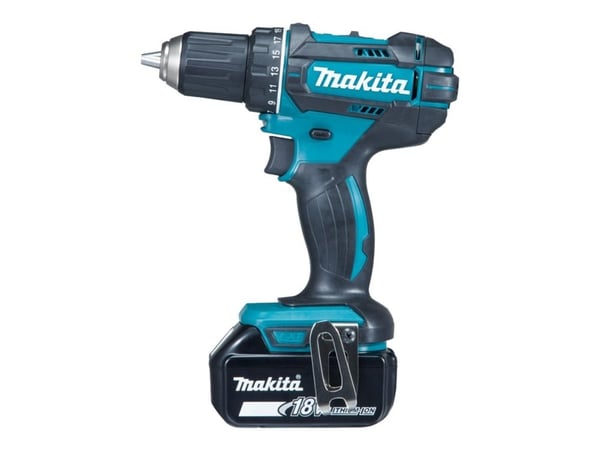 Makita DDF482RFJ - Drill/driver - trådløs - 2 hastigheter - nøkkelfri borhylse 13 mm - 62 N·m - 2 batterier - 18 V