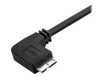 StarTech.com 0.5m 20in Slim Micro USB 3.0 Cable M/M - Left-Angle Micro-USB - USB 3.0 A to Micro B - Angled Micro USB - USB 3.1 Gen 1 5Gbps (USB3AU5...