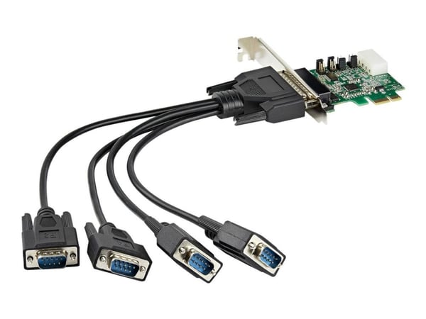 Startech 4-port PCI Express RS232 Serial Adapter Card, PCIe RS232 Serial Host Controller Card, PCIe to Serial DB9 Card, 16950 UART, Desktop Expansi...