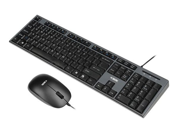 iBOX Desktop Kit - Tastatur- og mussett - USB - QWERTY - svart
