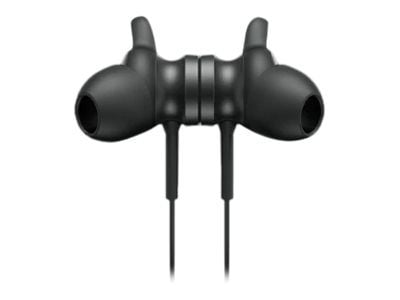 Lenovo - Ørepropper med mikrofon - i øret - nakkebånd - Bluetooth - trådløs - svart