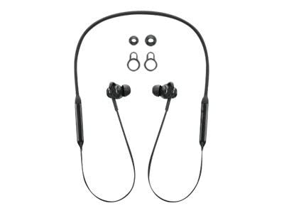 Lenovo - Ørepropper med mikrofon - i øret - nakkebånd - Bluetooth - trådløs - svart