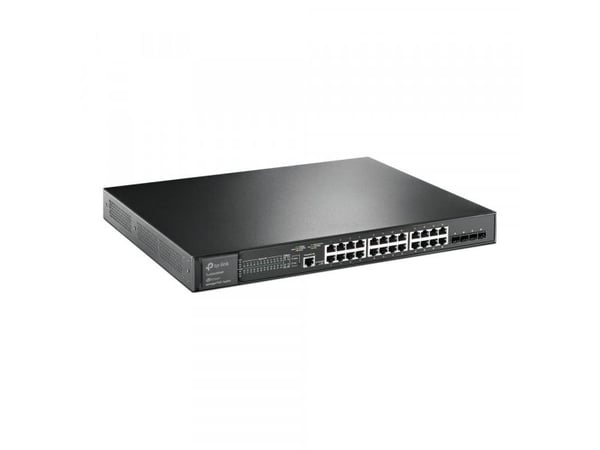 TP-Link JetStream TL-SG3428XMP - V1 - switch - Styrt - 24 x 10/100/1000 (PoE+) + 4 x 10 Gigabit SFP+ - rackmonterbar - PoE+ (384 W)