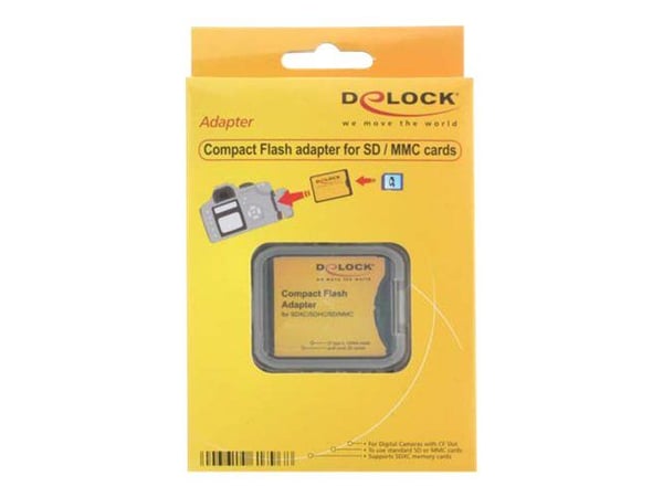 Delock CompactFlash-sovitin - Korttisovitin (MMC, SD, SDHC, SDXC) - CompactFlash