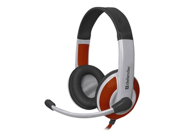 Defender Warhead G-120 - Gaming - hodesett - on-ear - kablet - 3,5 mm jakk - hvit, rød