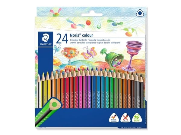 STAEDTLER Noris colour - Fargeblyant - assorterte skinnende farger (en pakke 24)