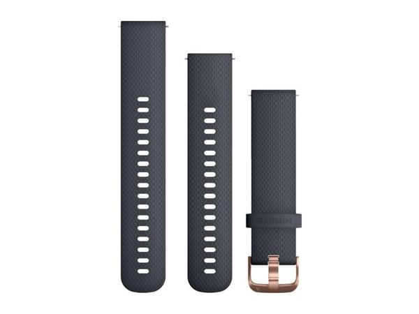 Garmin Quick Release Band - Klokkestropp for smart armbåndsur - 107 - 215 mm - mose, sølvmaskinvare - for Approach S40; Forerunner 245, 645, 645M; ...