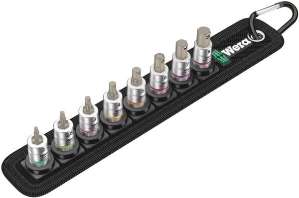 Wera Belt A 2, Støpselsett, 1/4", Metrisk, 8 hoder, 3,4,5,6,7,8 mm, 1/4"