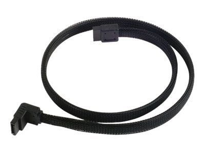 SilverStone CP08 - SATA-kabel - Serial ATA 150/300/600 - SATA (hunn) til SATA (hunn) - 50 cm - 90° kontakt - svart