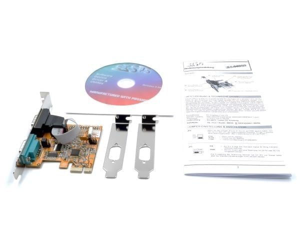 EXSYS EX-44082, PCIe, RS-232, RS-232, 921,6 Kbit/s, 16 B, 5, 6, 7, 8