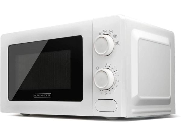 Black & Decker BXMY700E, Benkeplate, Solo mikrobølge ovn, 20 l, 700 W, Rotasjon, Hvit