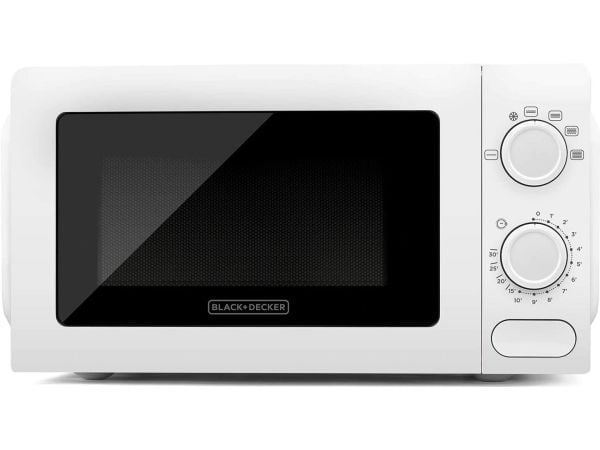 Black & Decker BXMY700E, Benkeplate, Solo mikrobølge ovn, 20 l, 700 W, Rotasjon, Hvit