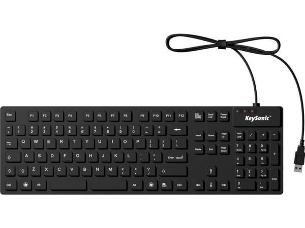 KeySonic KSK-8030 IN - Tastatur - USB - USA - svart