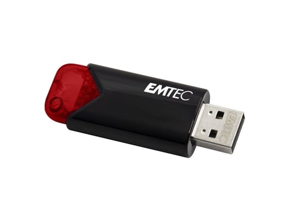 EMTEC B110 Click Easy 3.2 - USB-flashstasjon - 256 GB - USB 3.2 Gen 1 - rød