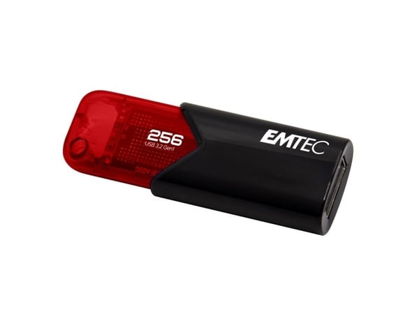 EMTEC B110 Click Easy 3.2 - USB-flashstasjon - 256 GB - USB 3.2 Gen 1 - rød
