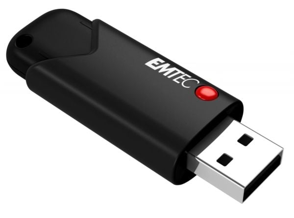 Emtec B120 Click Secure, 512 GB, USB A-tyyppi, 3.2 Gen 2 (3.1 Gen 2), Liuku, Musta