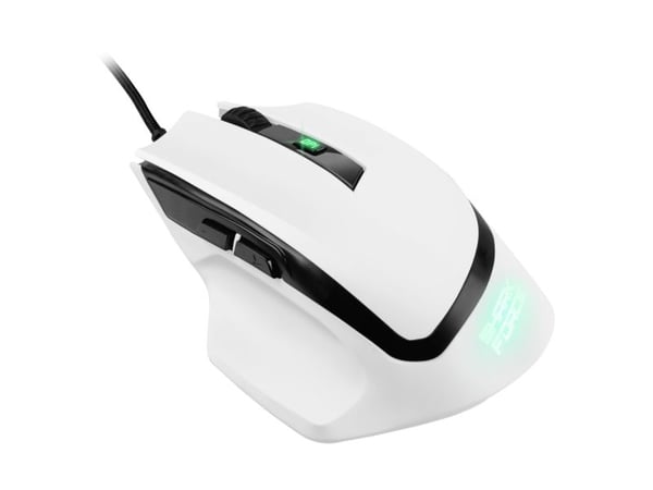 Sharkoon SHARK Force II - Mus - optisk - 6 knapper - kablet - USB - hvit