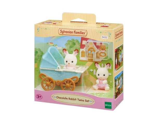Sylvanian Families Chocolate Rabbit Twins Set