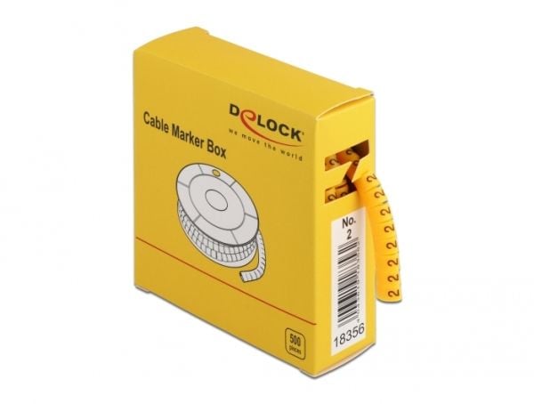 DeLOCK 18356, Keltainen, 500 kpl, Kiina