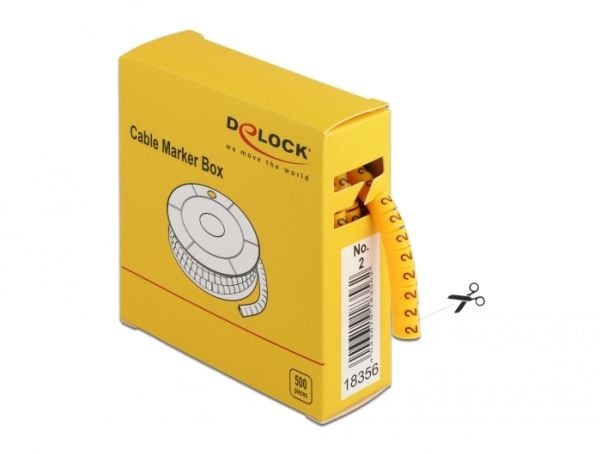 DeLOCK 18356, Keltainen, 500 kpl, Kiina