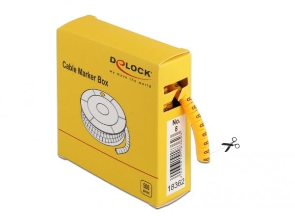 DeLOCK 18362, Keltainen, 500 kpl, Kiina