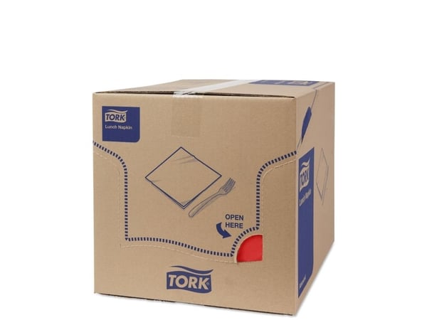 Lautasliinat Tork 3-kerroksinen punainen 33cm 10x150kpl/amme