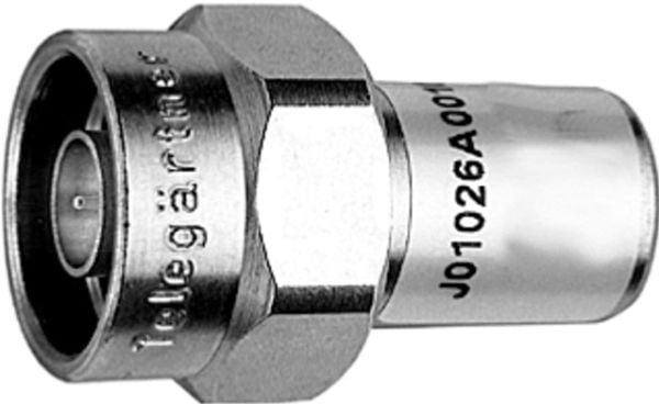Telegärtner J01026A0012, N-pääte, Krom, Hanstik, Lige, 50 ohm (O), 2,08 cm