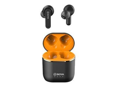 BOYA BY-AP4 - True wireless-hodetelefoner med mikrofon - i øret - Bluetooth - svart