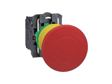 SCHNEIDER ELECTRIC Hätäpysäytys Ø40 mm punaisella rupikonnapäällä, työntö/käännöstoiminto ja 2xNC
