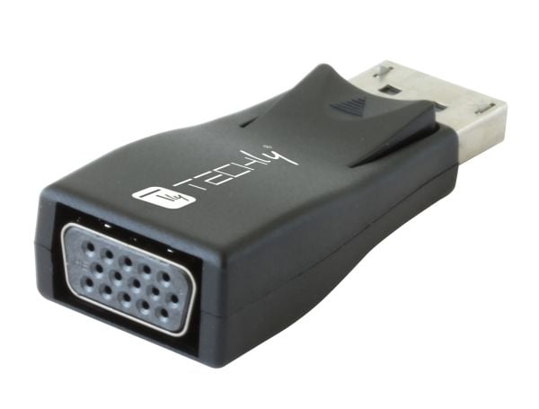 TECHly - Videokonverterare - VGA - DisplayPort - svart