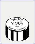 Varta -V384, Kertakäyttöinen akku, SR41, Hopea-oksidi (S), 1,55 V, 1 kpl, 37 mAh