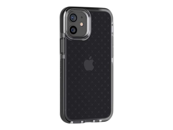 Tech21 Evo Check - Baksidedeksel for mobiltelefon - røykfarget/svart - for Apple iPhone 12 mini