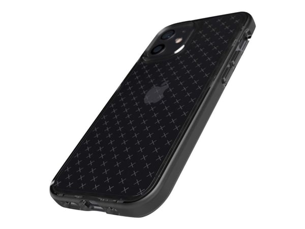 Tech21 Evo Check - Baksidedeksel for mobiltelefon - røykfarget/svart - for Apple iPhone 12 mini