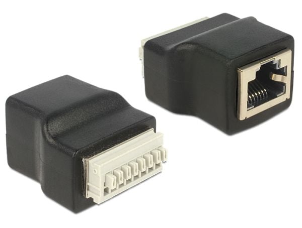 DeLOCK 65527, RJ45, Musta, Hopea