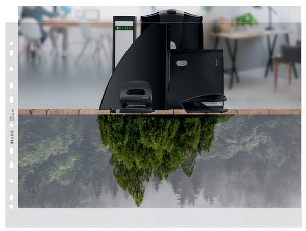 Pocket Leitz Recycle 100my A3 vaakasuora PP - (25 kpl)