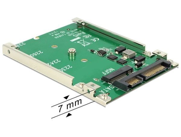 DeLOCK 62544, SATA, M.2, Vihreä, 100 mm, 70 mm, 7 mm