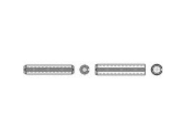 TOOLCRAFT C140323 rørstifter (Ø x L) 6 mm x 14 mm fjærstål, 100 stk