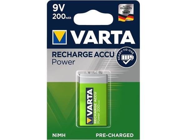 Varta Power Accu - Batteri 9V - NiMH - (ladbare) - 170 mAh