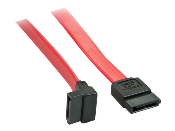 Lindy - SATA-kabel - Serial ATA 150/300/600 - SATA til SATA vinklet - 70 cm - rød