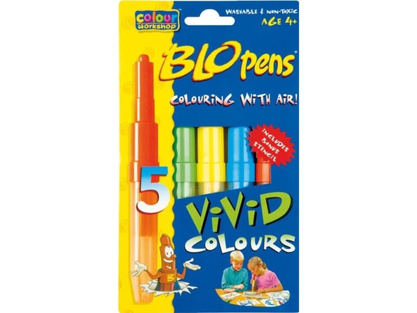 Centropen FLAMASTER CENTROPEN JP919 penselmärkare 5 st + 1 mall VIVID PACK BLOPENS