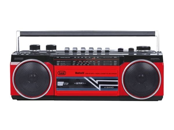 Trevi RR 501 BT, Personlig, Analog, FM, MW, SW, Svart, Rød, Rotasjon, Utvendig