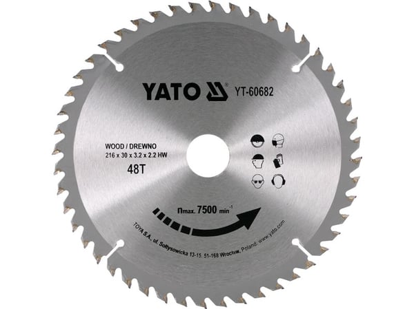 YATO VISITING TARGET -saha 216 x 30mm 48-TEET 60682