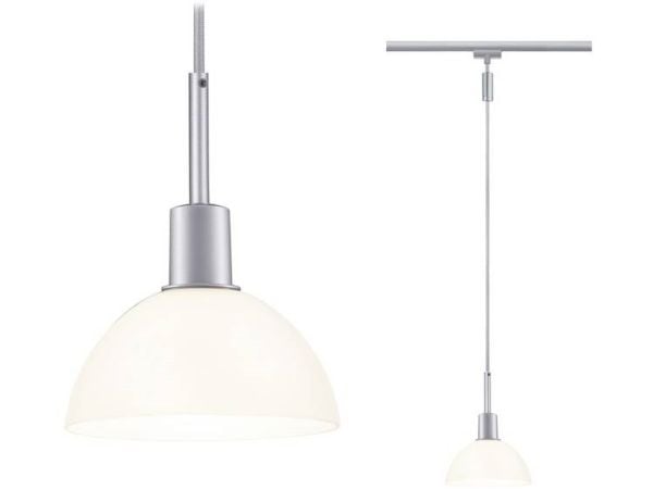 Paulmann 96972, Fleksibel montering, Kromfarget, Opal, Glass, Metall, Tekstil, Rund, Matte