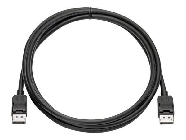 HP - Bildskärmskabelsats - DisplayPort (hane) till DisplayPort (hane) - 2 m - för Elite t655; Presence Small Space Solution with Zoom Rooms; Pro t550