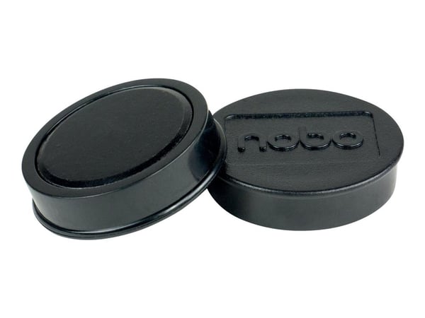 Nobo - Magnet - 3,8 cm diameter - svart (en pakke 4) - for P/N: 1900930, 1901043, 1902454, 1902455, Q18090MB, QB05442CD, QBPE1290, QBPE1812, QBPE9060