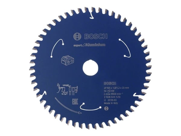 Bosch Expert for Aluminium - Sirkelformet sagblad - for aluminium - 165 mm - 54 tenner