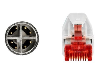 Delock - Verkkokaapeli - 8-nastainen M12-X (uros) RJ-45 (uros) - 1 m - SF/UTP - CAT 5e - vedensininen