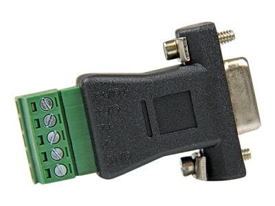 StarTech.com RS422 RS485 Serial DB9 -> Terminal Block Adapter, Musta