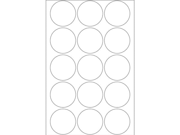 HERMA 2277, Läpinäkyvä, Ympyrä, 16 arkkia, 16 mm, 16 mm, 1,6 cm