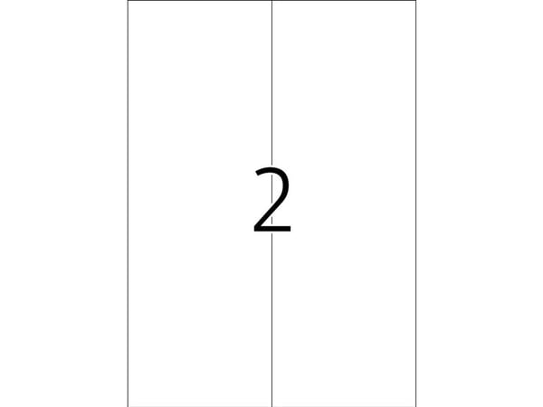 HERMA Premium - Papir - matt - permanent selv-adhesiv - hvit - 105 x 297 mm 200 etikett(er) (100 ark x 2) laminerte etiketter